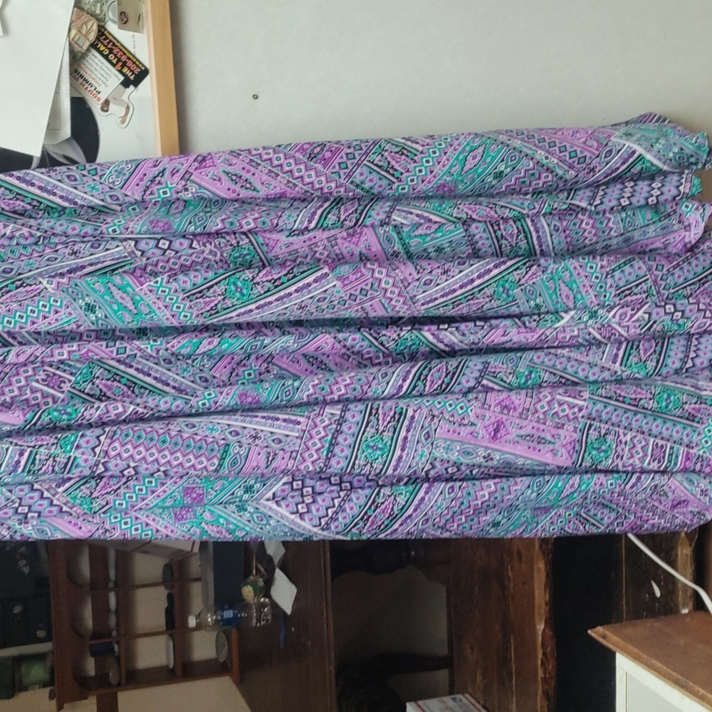 Magic brand size medium maxi skirt purple and teal new with tag